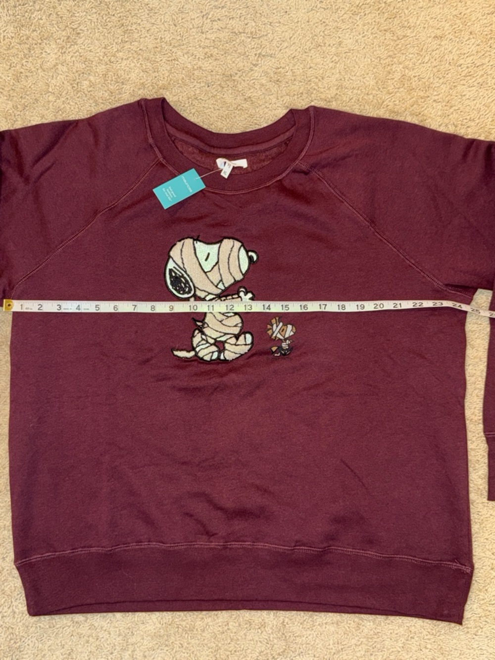 Maurices Maroon Snoopy Mummy Graphic Sweatshirt - Picture 8 of 12